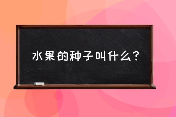 水果种子自制盆栽大全 水果的种子叫什么？