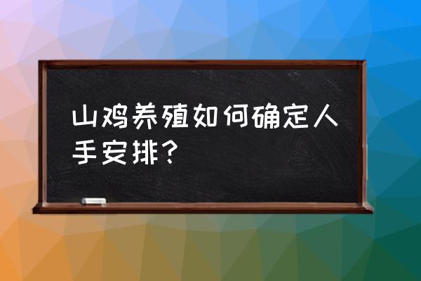 养殖公司业务员怎么做 山鸡养殖如何确定人手安排？