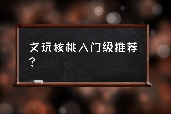 如何挑选文玩核桃最好 文玩核桃入门级推荐？