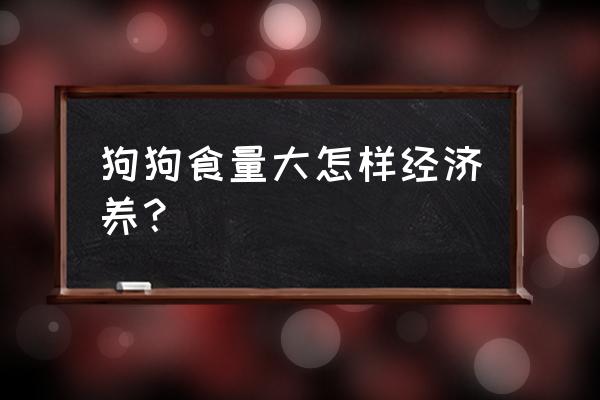 如何正确的增加狗狗的食量 狗狗食量大怎样经济养？