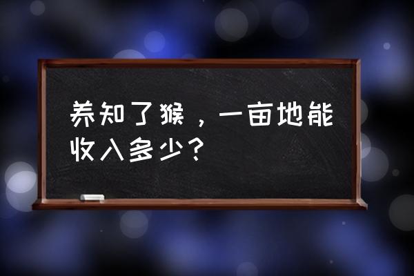 知了知屏暂无投放内容如何解决 养知了猴，一亩地能收入多少？