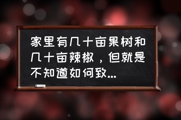 怎样种果树赚钱多 家里有几十亩果树和几十亩辣椒，但就是不知道如何致富，怎么办？