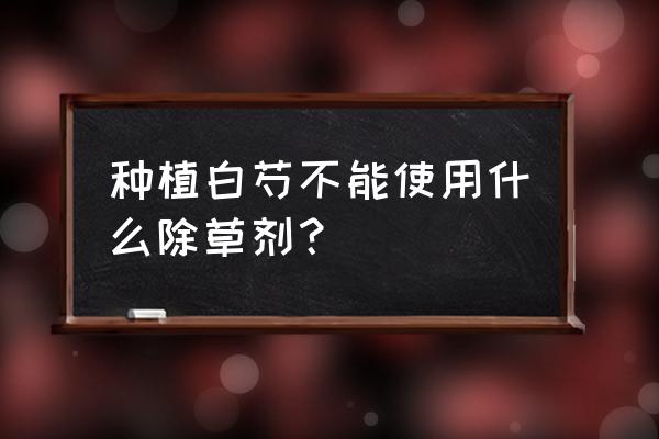 中国市场的麦片草甘膦超标吗 种植白芍不能使用什么除草剂？