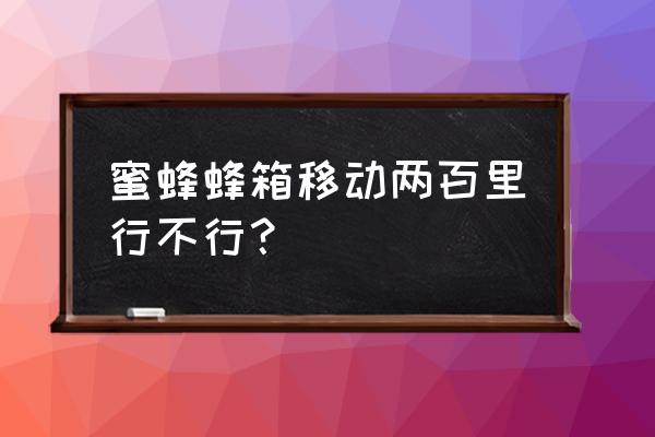 中蜂箱与箱子的距离要多少合适 蜜蜂蜂箱移动两百里行不行？